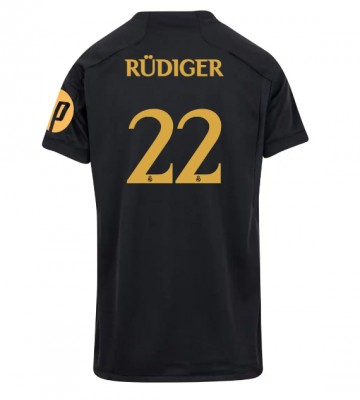 Real Madrid Antonio Rudiger #22 Tercera Equipación Mujer 2023-24 Manga Corta